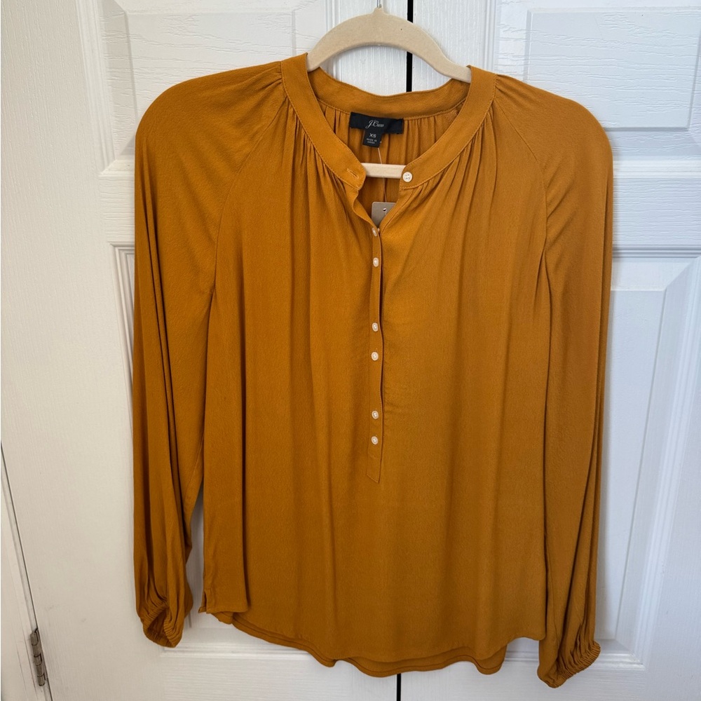 NWT J. Crew Women's Mustard Blouse